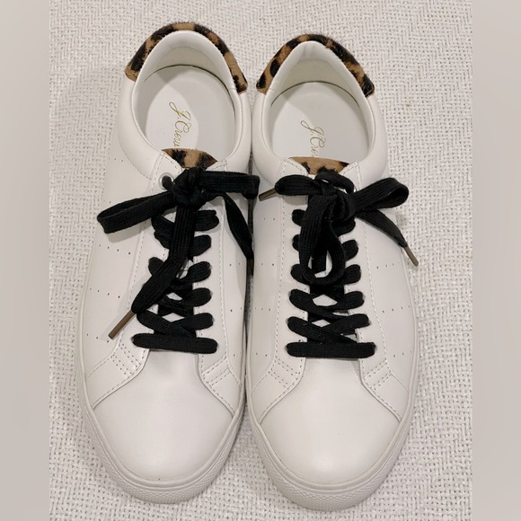 J.Crew like new worn once leather sneakers, size 9 - Picture 3 of 8